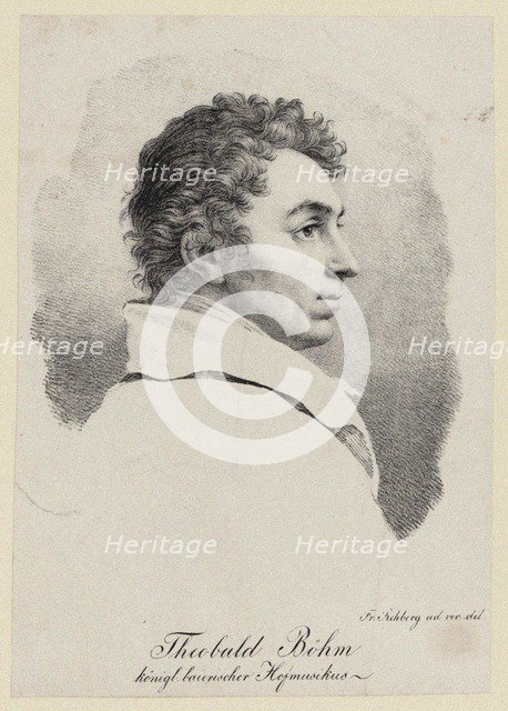 Portrait of the composer Theobald Böhm (1794-1881), 1825.