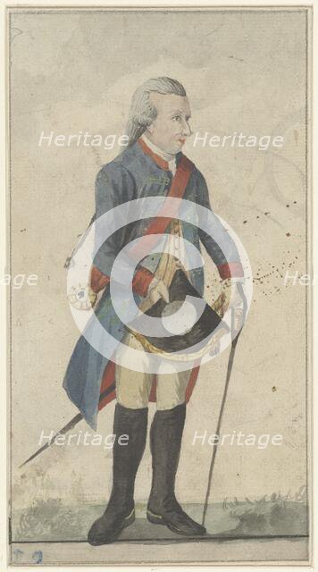 Man with sword and blue jacket (Lodewijk Ernst Hertog from Brunswijk Wolffenbüttel?), 1700-1800. Creator: Anon.