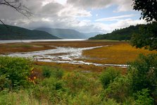 Loch Sunart from Strontian, Highland, Scotland.