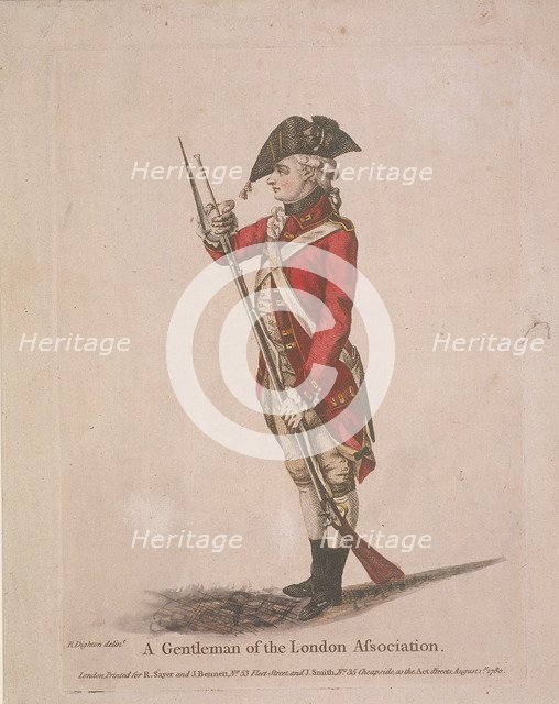 Member of the London Association volunteers, 1780. Artist: Anon