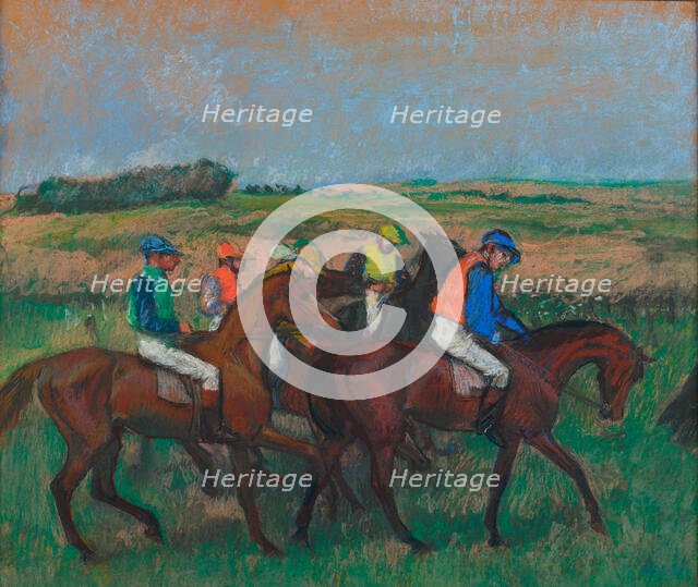 At the Races (Sur le champ de courses), c1885-1886. Creator: Degas, Edgar (1834-1917).