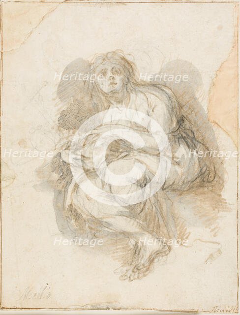 Female Saint Holding Skull, n.d. Creator: Possibly Bartolomé Estéban Murillo Spanish.