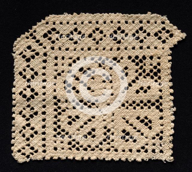 Fragment of a Corner with Floral Motif, 17th-18th century. Creator: Unknown.