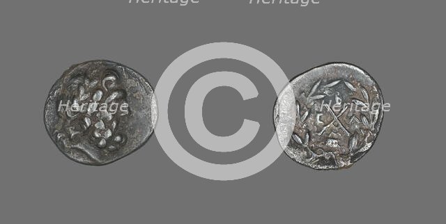 Hemidrachm (Coin) Depicting the God Zeus Amarios, 234-146 BCE. Creator: Unknown.