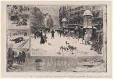 Winter in Paris, or Snow in Paris, 1879. Creator: Felix Hilaire Buhot.