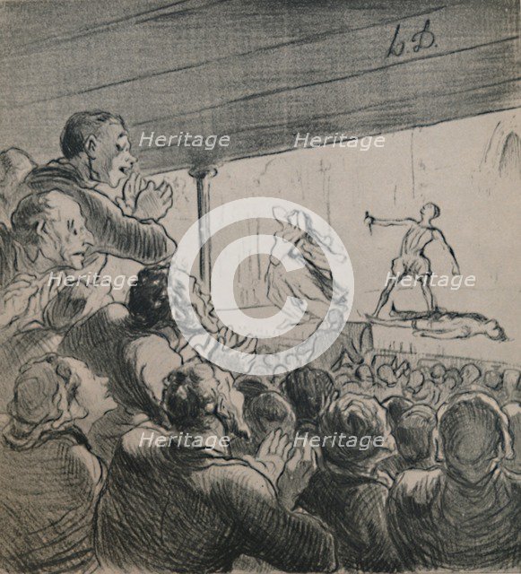 'The Drama', c.1860s,(1946).  Artist: Honore Daumier.