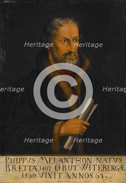 Portrait of Philipp Melanchthon, 1575-1585. Creator: Lucas Cranach the Younger.
