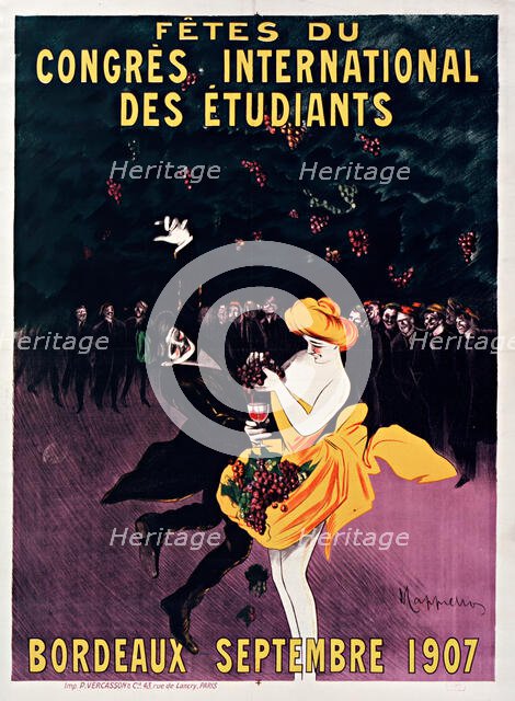 Fêtes du Congrès international des étudiants. Bordeaux , 1907. Creator: Cappiello, Leonetto (1875-1942).