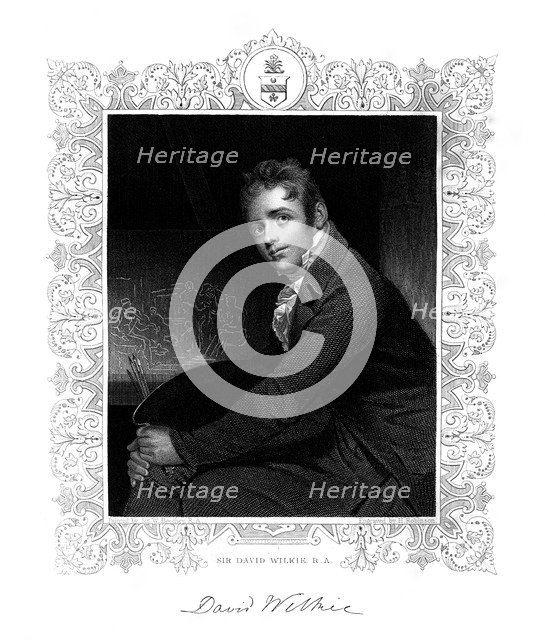 Sir David Wilkie, Scottish painter, 19th century.Artist: H Robinson