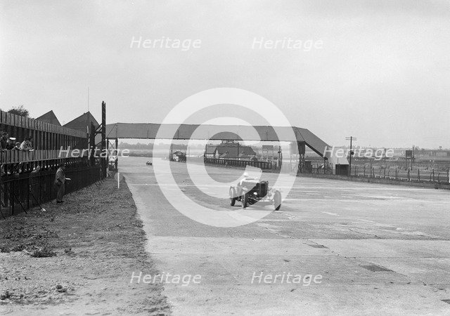 Talbot 95 Special of GA Wooding racing at Brooklands, 1938 or 1939. Artist: Bill Brunell.