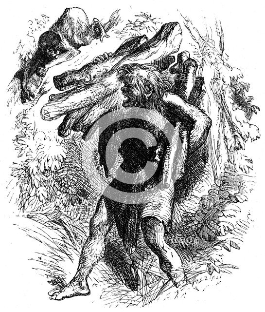 Scene from The Tempest by William Shakespeare, 1856-1858. Artist: Unknown