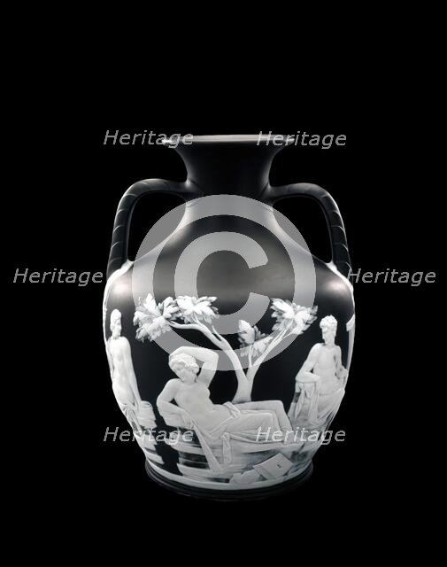 Vase (copy of Portland vase), about 1790. Creator: Josiah Wedgwood  & Sons.