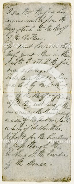 Battle instructions written by the Duke of Wellington, early 19th Century.  Artist: Duke of Wellington.