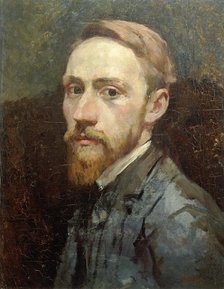 Self-portrait (Vuillard au col blanc) , 1888. Creator: Vuillard; Édouard (1868-1940).