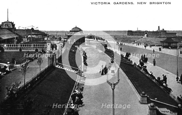 Victoria Gardens, New Brighton, Lancashire, early 20th century. Artist: Unknown