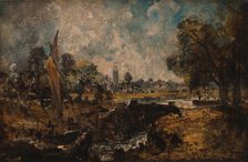 Dedham Lock, 1819 to 1820. Creator: John Constable.