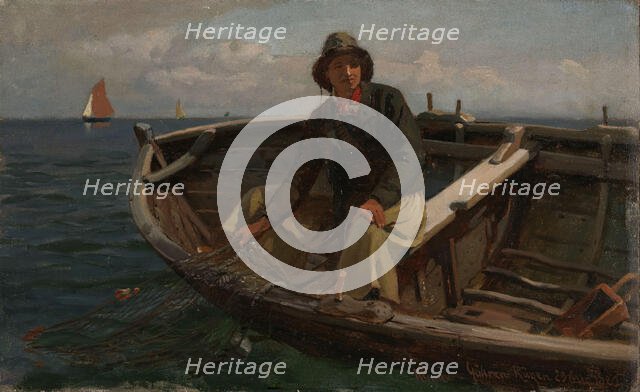 Fisherman from Rügen, 1882. Creator: Hans Gude.