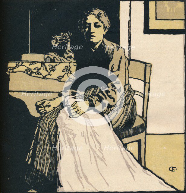 'The Seamstress', c1900. Artist: Emil Orlik.