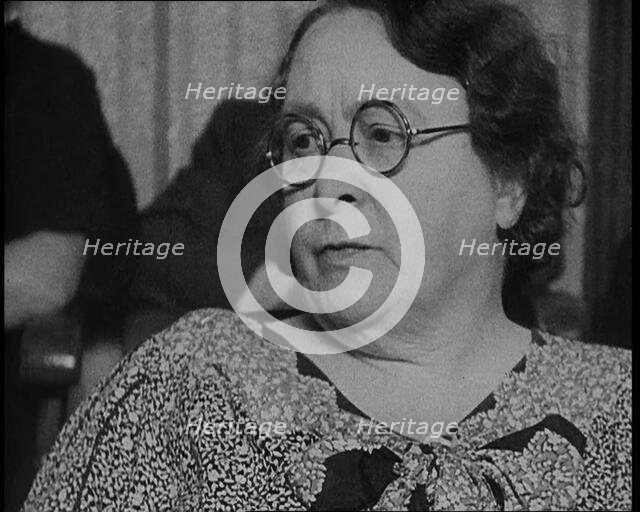American Civilians in the Audience in a Courtroom During the Lindbergh's Kidnapping Case Trial, 1930 Creator: British Pathe Ltd.