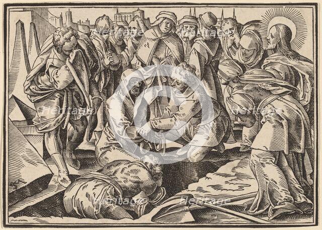 Christ Tells His Disciples of the Last Judgment, published 1630. Creator: Christoph Maurer.