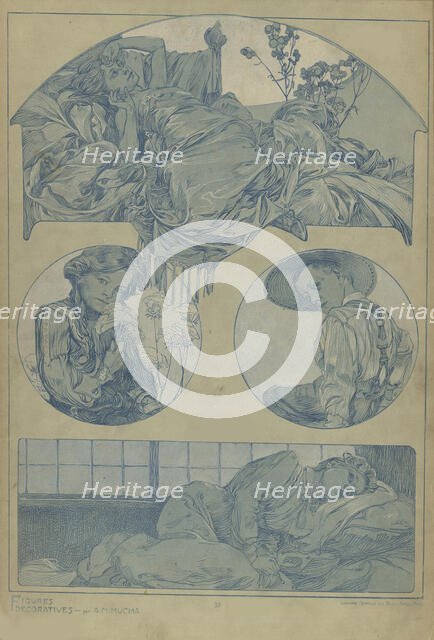 Figures décoratives, 1902. Creator: Mucha, Alfons Marie (1860-1939).