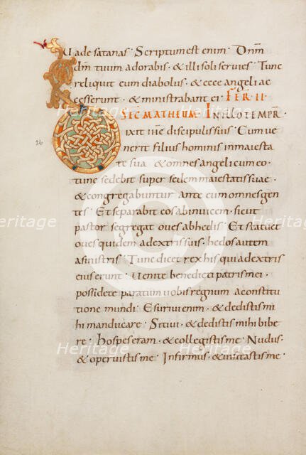 Decorated Initial D; Gospel Lectionary, late 10th century. Creator: Unknown.