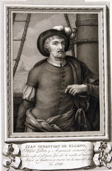 Juan Sebastián de Elcano (1476-1526), Spanish navigator and explorer, engravingof the  collection…