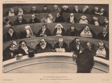 The Monthly Association (plate 18): The Legislative Belly, 1834. Creator: Honoré Daumier (French, 1808-1879); Aubert.