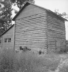 Tobacco barn and shed, Person County, North Carolina, 1939. Creator: Dorothea Lange.