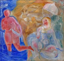 The Beach, 1920. Creator: Palmov, Viktor Nikandrovich (1888-1929).