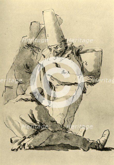 'Pulcinelli', mid 18th century, (1928). Artist: Giovanni Battista Tiepolo.