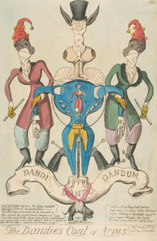 The Dandies Coat of Arms, March 28, 1819., March 28, 1819. Creator: George Cruikshank.