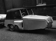 1956 Gordon 3 wheeler parked in street. Creator: Unknown.