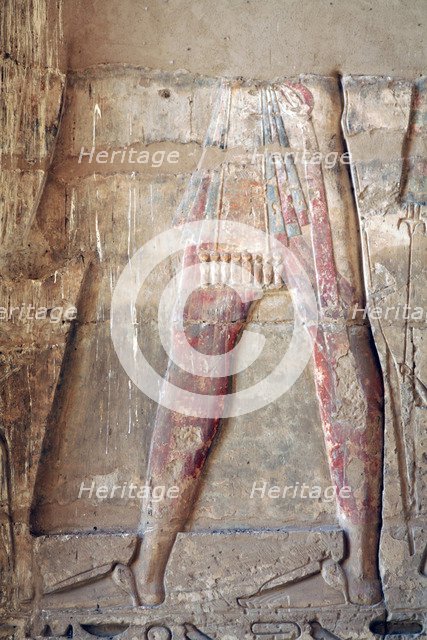 Relief of the sun god Ra (Burial site of Siptah, KV47), ca 13th-12th cen. BC. Artist: Ancient Egypt  