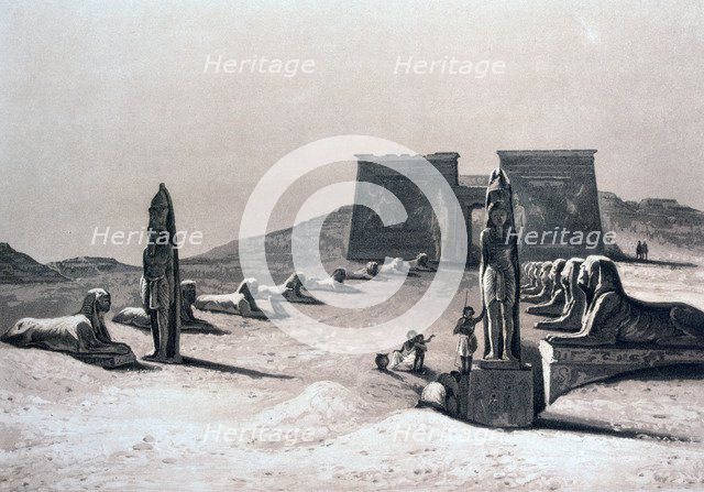 'Temple of Asseboua, Nubia', Egypt, 19th century. Artist: Hector Horeau