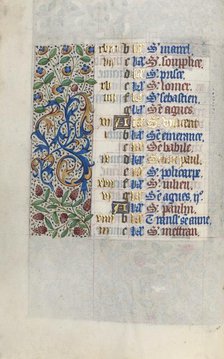 Book of Hours (Use of Rouen): fol. 1v, c. 1470. Creator: Master of the Geneva Latini (French, active Rouen, 1460-80).