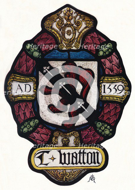 'The Arms of Thomas Watton', c1900, (1936). Artist: Unknown.