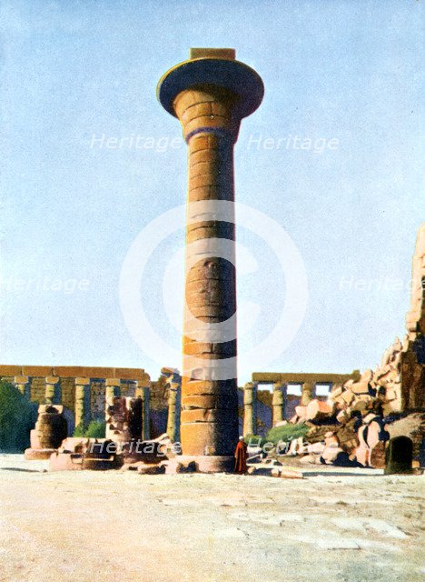 One of the Columns of King Taharqa, Karnak, Egypt, 20th Century. Artist: Unknown