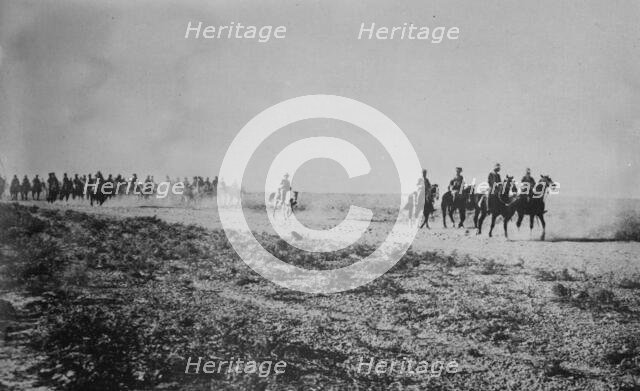 Indian Cavalry in desert on the Tigris, between 1914 and c1918. Creator: Bain News Service.