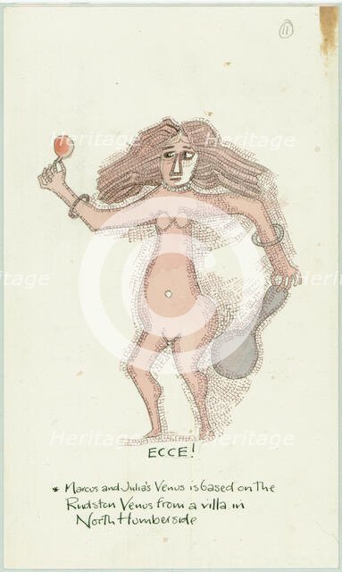 Central panel of the mosaic floor, 2003. Creator: Judith Dobie.