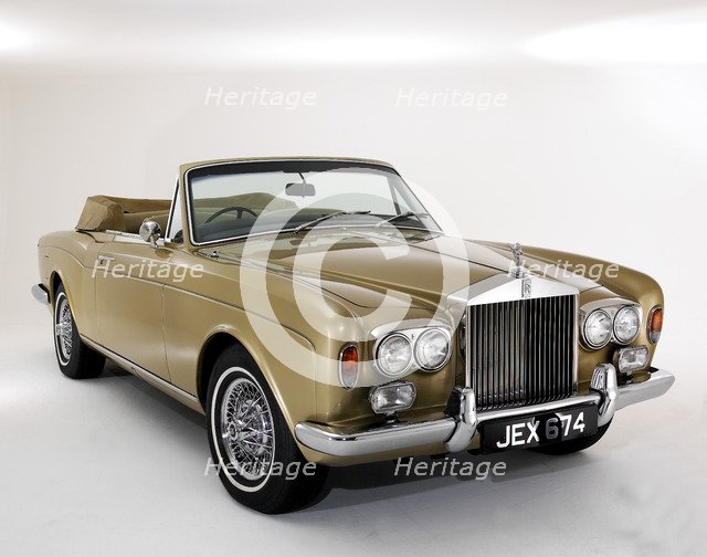 1975 Rolls Royce Corniche convertible. Artist: Unknown.