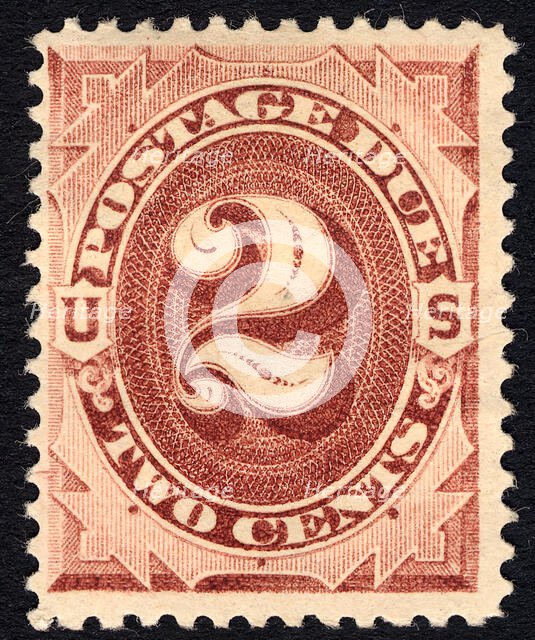 2c Postage Due single, 1879. Creator: Unknown.