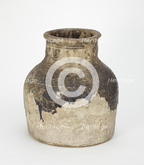 Jar, large, wide-mouthed, cylindrical, 11th-12th century. Creator: Unknown.