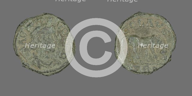 Coin Depicting Tyche, 211-268 CE. Creator: Unknown.