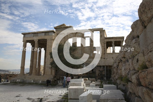 The Sacred Olive Tree, the Erechtheion, The Acropolis, Athens, Greece. Artist: Samuel Magal