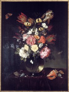 'Vase and flowers', 1655.   Artist: Pieter van de Venne  