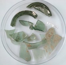 Glass Fragments, Coptic, 4th century. Creator: Unknown.