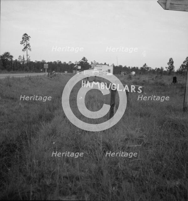 Georgia road sign, 1937. Creator: Dorothea Lange.