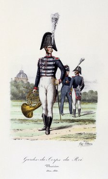 'Gardes-du-Corps de Roi, Musicien', 1820-30. Artist: Eugene Titeux