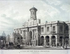 Royal Exchange (2nd) exterior, London, 1836. Artist: Anon